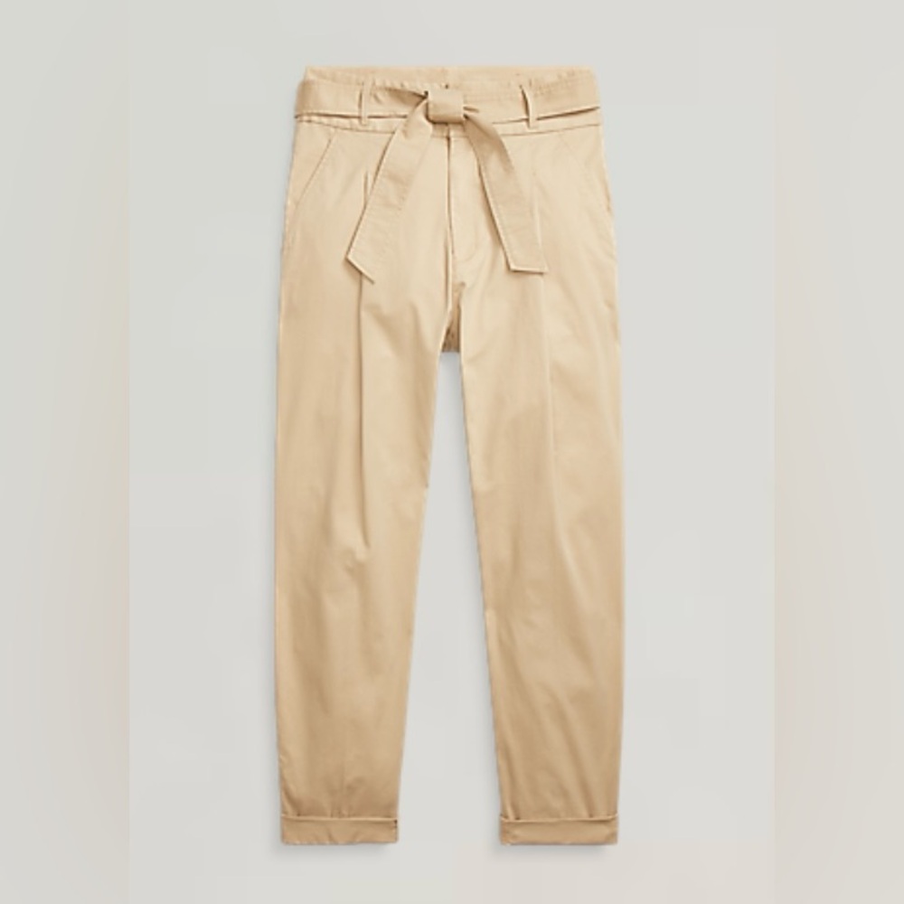 Ralph Lauren Polo Belted Twill Chino Pant Size 8